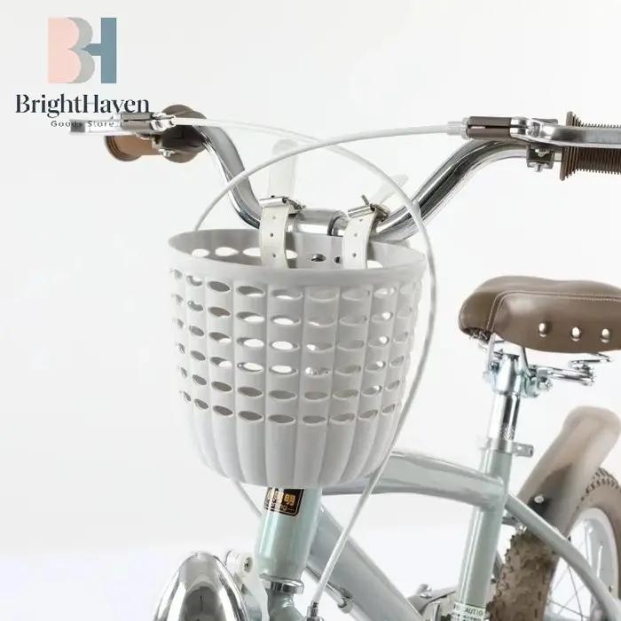 Panier de vélo pour enfants en PU sangles réglables pour randonnées familiales courses de proximité cadeaux d'anniversaire Noël trésors transporte affaires de l'enfant