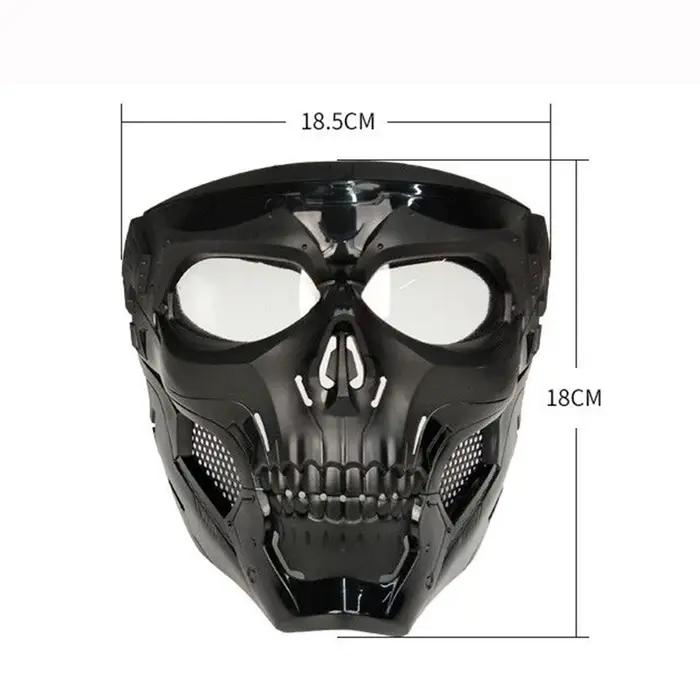 Cyclisme lunettes colorées moto crâne squelette masque coupe-vent masque complet Paintball jeu tacti