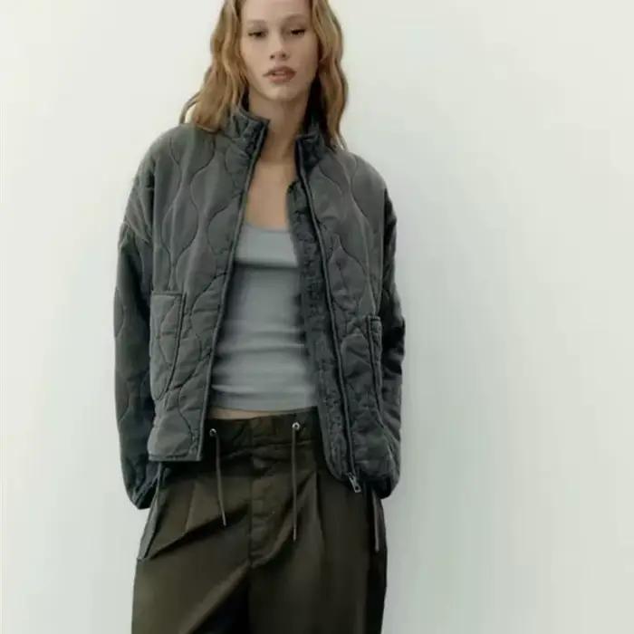 Manteau matelassé en polyester pour femme, nouvelle collection 2026, style vintage, en rayonne Lenzi