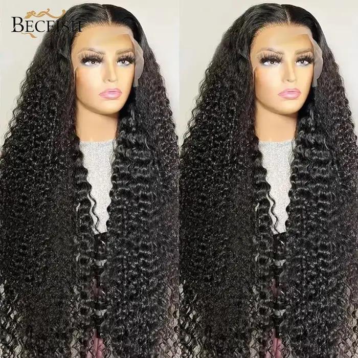Perruque en cheveux humains bouclés Water Wave 13x4 13x6, perruque Lace Front de 40 pouces, perruque