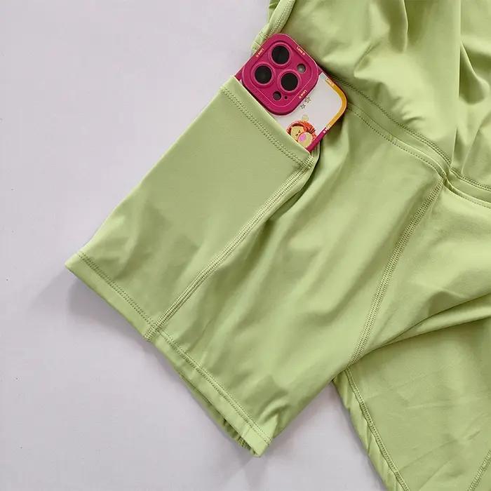 Jupe sport yoga tennis badminton pantalon demi-corps séchage rapide poche fendue côté