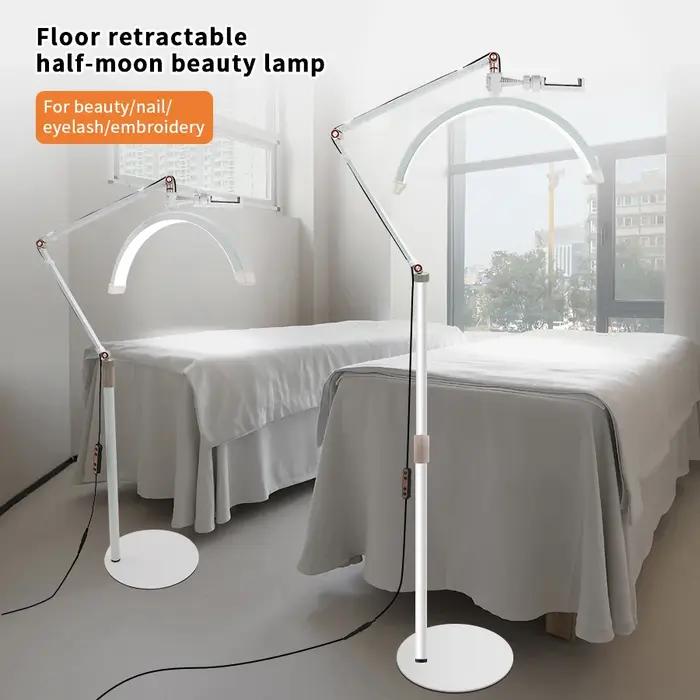 Lampe LED demi-lune 180 LED pour extensions de cils, tatoueurs et esthéticiennes, avec support de té