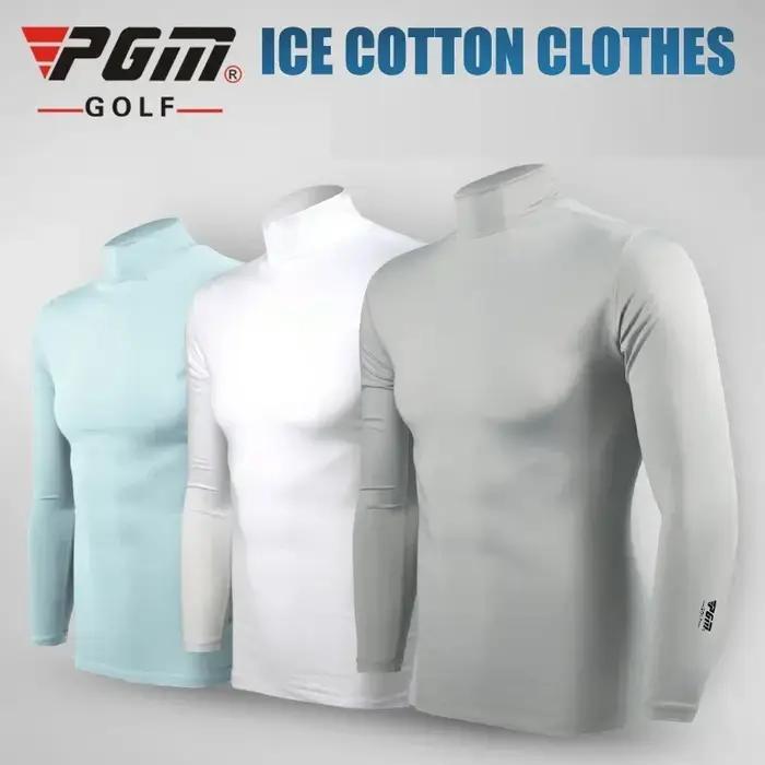 Chemise golf homme PGM soie glacée - T-shirt manches longues anti-UV vêtement rafraîchissant sport
