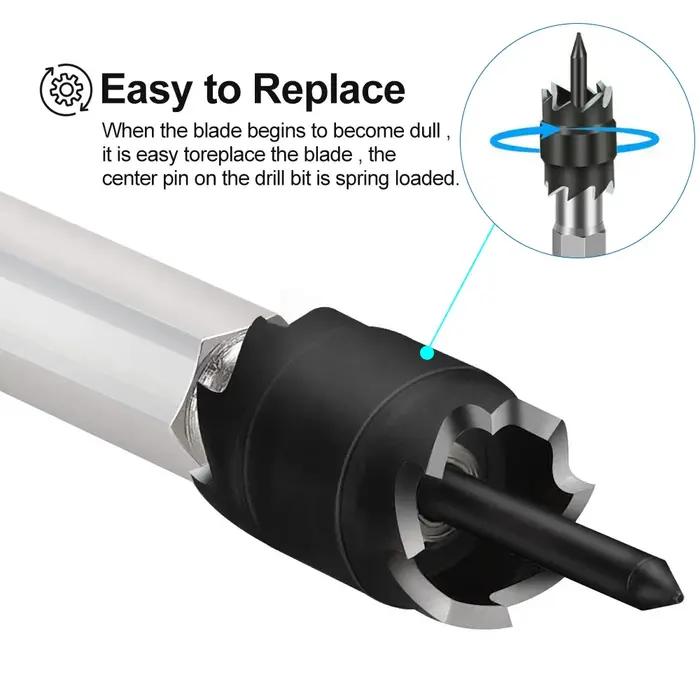 Foret dissolvant de soudure par points, pointe en carbure Double face, séparateur en acier inoxydabl