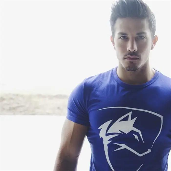 2024 T-shirts de sport d'été hommes en plein air Fitness entraînement T-shirt mode tendance coton él