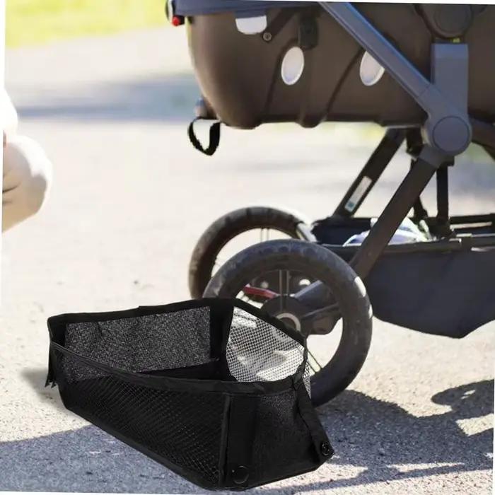Sac de rangement inférieur pour poussette, panier de rangement universel en maille tridimensionnelle