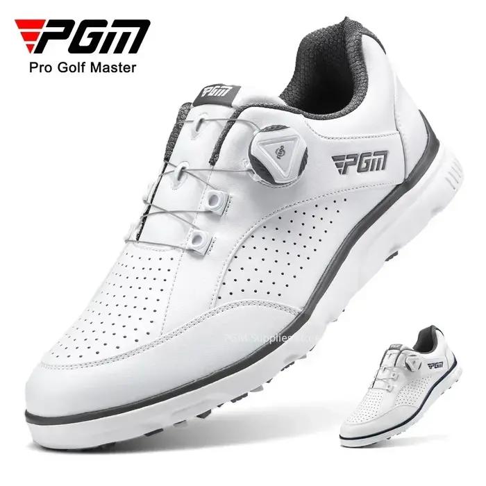 PGM hommes chaussures de Golf bouton lacets anti-dérapant latéral imperméable hommes chaussures de s