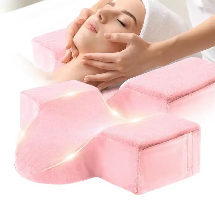 Oreiller pour cils, Support du cou, accessoires d'extension de cils roses, oreiller pour Extensions