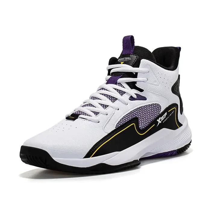 XTEP hommes chaussures de basket-ball soutien résistant à l'usure entraînement en salle haut amorti