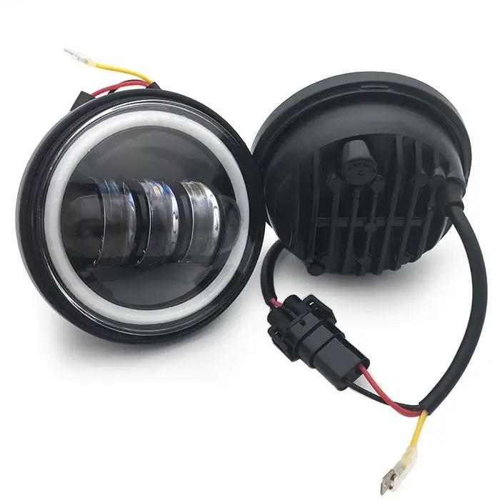2 pièces 30W 4.5 pouces Moto Led antibrouillard 6000K DRL Led phare pour Harley Moto Moto ampoule d'
