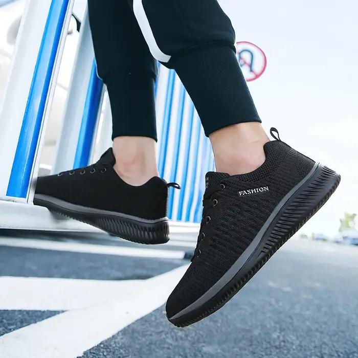 Hommes chaussures de course respirant léger confortable hommes chaussures décontractées Tenis en ple