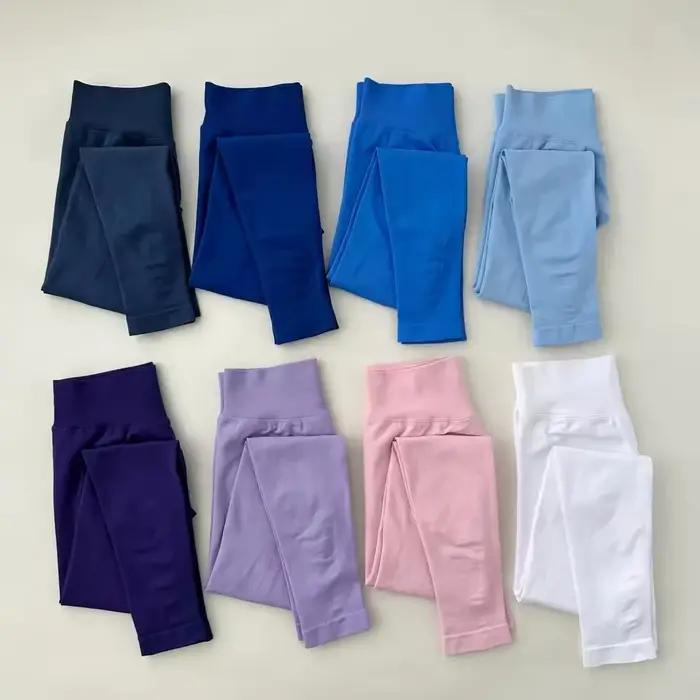 Leggings de sport pour femmes, sans couture, taille haute, effet froncé aux fesses, pour yoga, entra