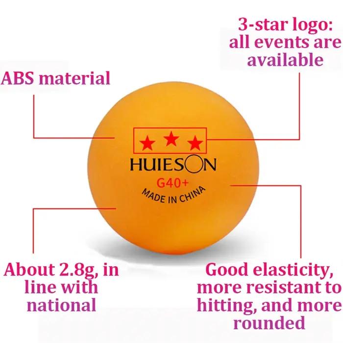 Huieson 3 étoiles 20 ~ 100 pièces balles de Ping-Pong nouveau matériau ABS 40 + balles de Tennis de