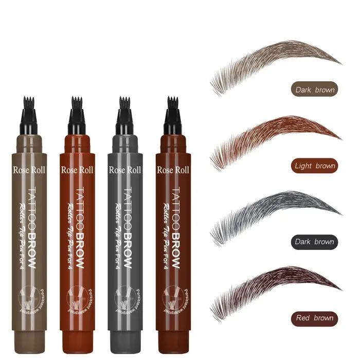 Stylo de remplissage de barbe à 4 pointes, rehausseur de cheveux, réparation durable, coloration des