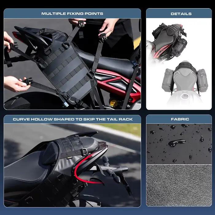 Rhinowalk – Base de selle universelle pour moto, emballage de siège arrière, accessoires de sac laté