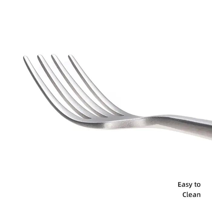 Ensemble de Couverts de Voyage en Titane, Portable, Cuillère, Fourchette, Couteau, Steak, Couverts O