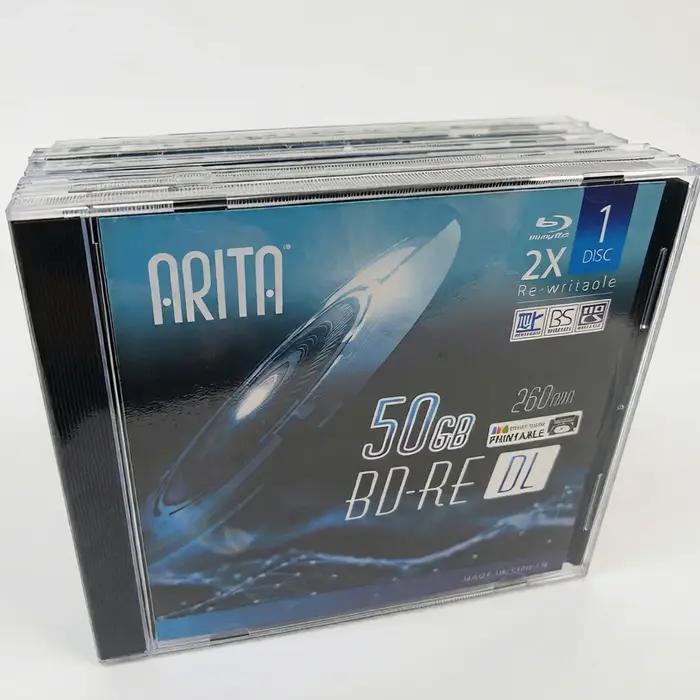 Disque Blu-Ray BD-RE DL 50 Go 2 disques Bluray vierges BDRE double couche réinscriptibles paquet de