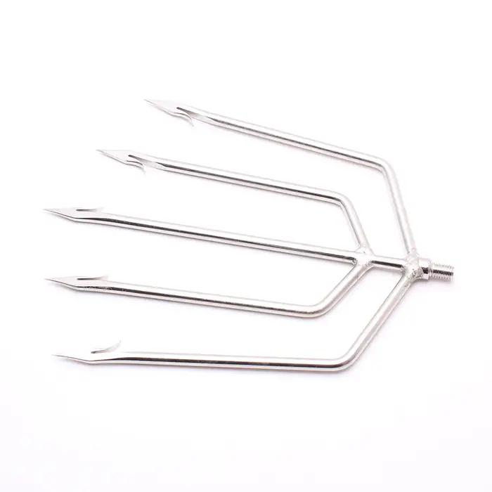Hameçon d'ancrage de poisson en acier inoxydable, tête de harpon, avec barbe, fourchette pointue, de