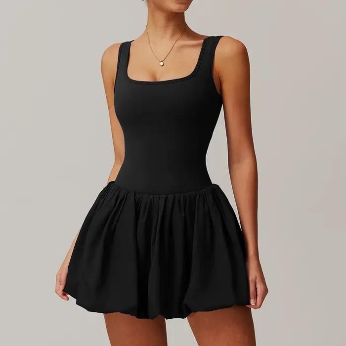Ensemble short trempé fitness femme - Combinaison gym tennis yoga sport féminin