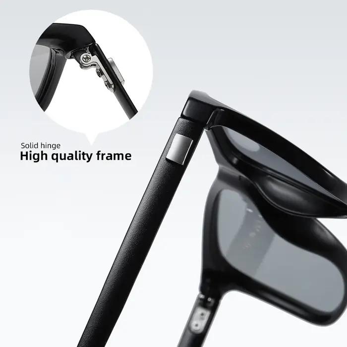 Lunettes de soleil de pêche classiques pour hommes et femmes, polarisées, monture carrée en métal, U