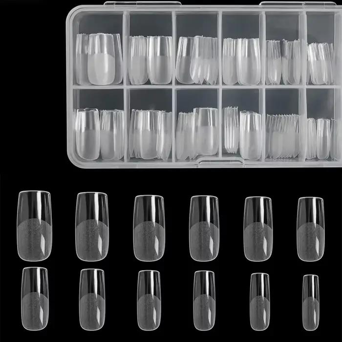 Embouts d'ongles carrés, 120 pièces, couverture complète artificielle, pointes de Gel souples et cla