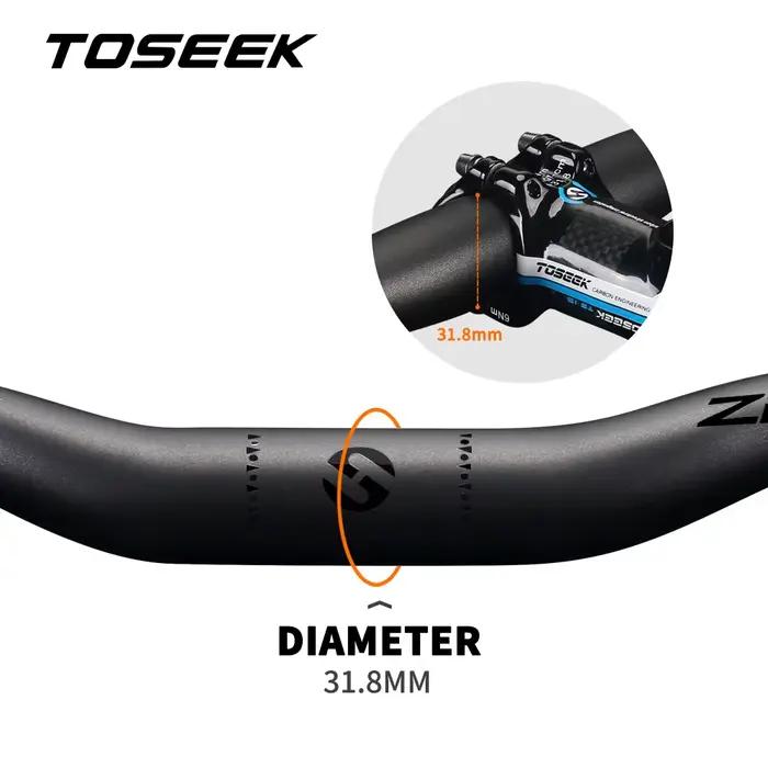 TOSEEK ZF-ONE vtt guidon de vélo en carbone guidon 31.8*580-720/740/760mm guidon noir mat pour acces