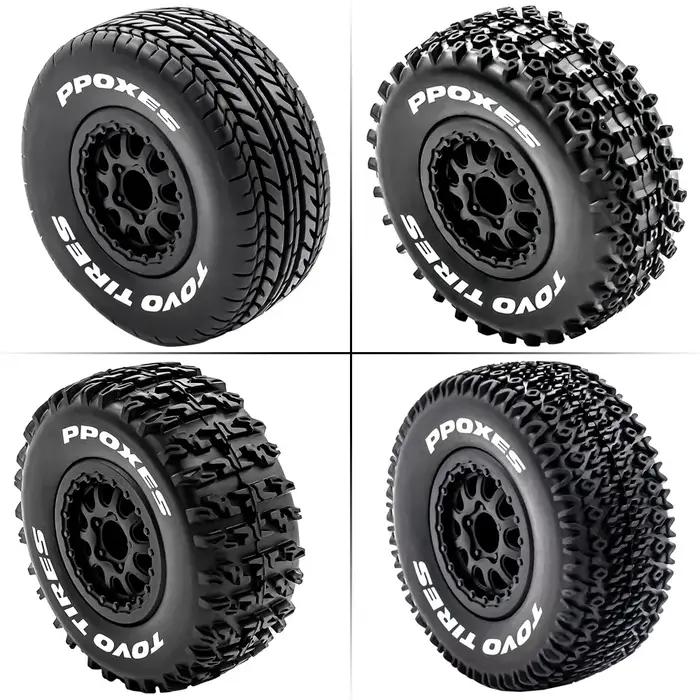 Pneus de camion de parcours court 112mm 1/10, roue hexagonale de 12mm pour voiture Slash Arrma Sento