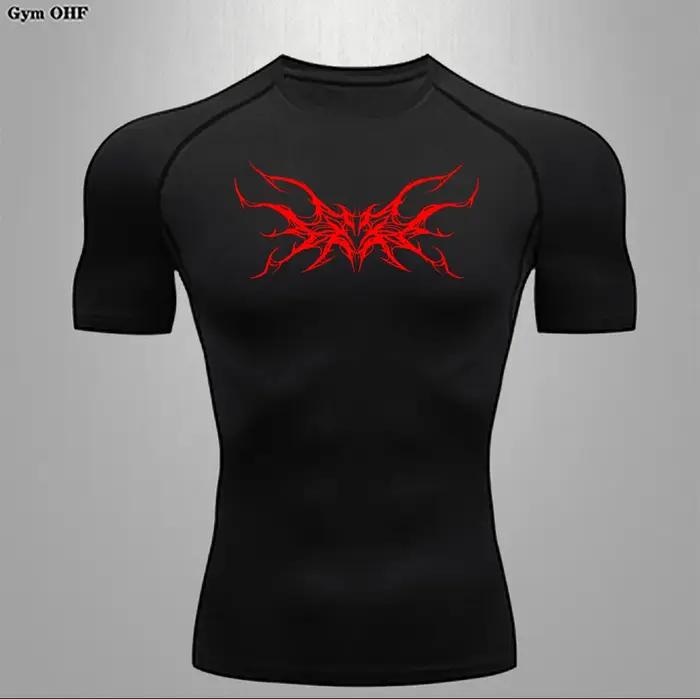 T-shirt compression homme minceur été - Chemise sport fitness salle gym séchage rapide confortable