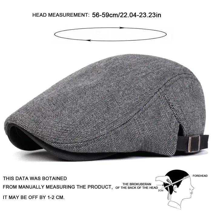 Casquettes de journal rétro à grille à chevrons pour hommes, chapeaux de peintre britannique, casque