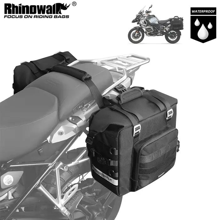 Bal inowalk-Sac Latéral Étanche pour Moto, Sacoche Extensible à Dégagement Rapide, Cube 3D, Moteur,