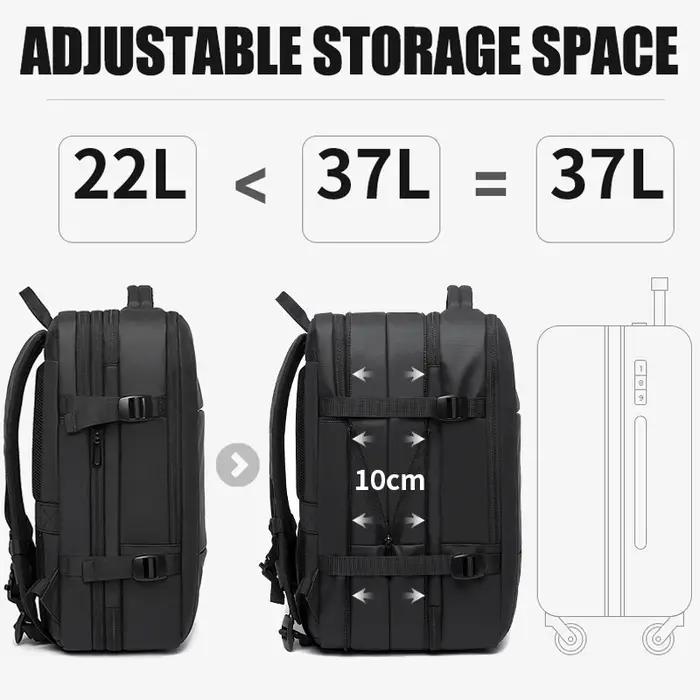 BANGE voyage sac à dos hommes affaires sac à dos école extensible USB sac grande capacité 17.3 ordin