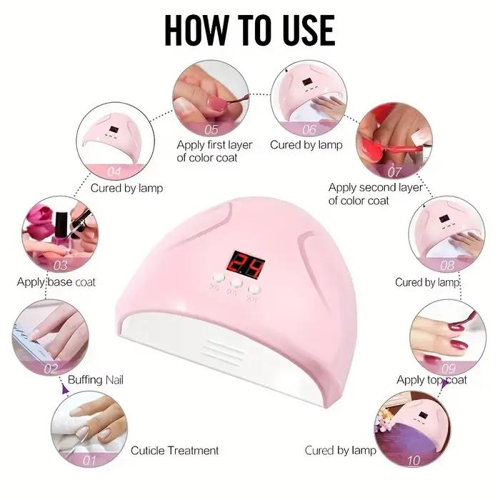 LULAA lumière LED lampe à ongles Portable Gel vernis lampes de séchage UV lampe de poche à durcissem