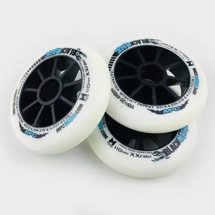 Roues magiques noires MPC SRC XXFirm XFirm 110/100/90mm, pneus de course Marathon pour patins à vite