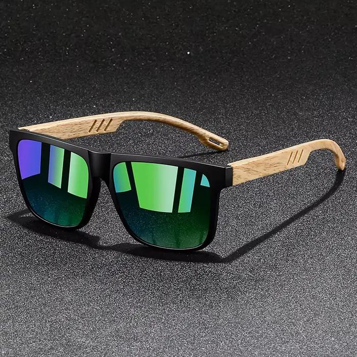 Mode Vintage carré cadre carré lunettes de soleil hommes femmes pêche conduite homme marque de luxe