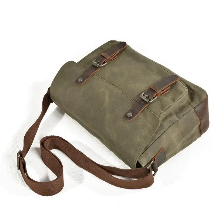 Vintage hommes en plein air décontracté sac à bandoulière toile unique épaule sac à bandoulière homm