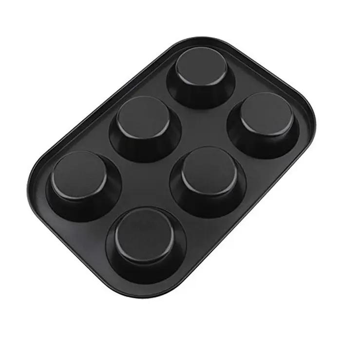 6/12 tasses carré Cupcake Pan Muffin plateau Cupcake moule Muffin Pan acier au carbone plat de cuiss