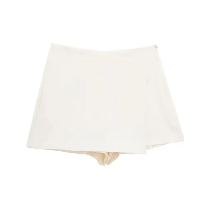 MUJER 2025 jupe-short asymétrique pour femmes noir taille haute Mini jupe Shorts femmes Bermuda déco