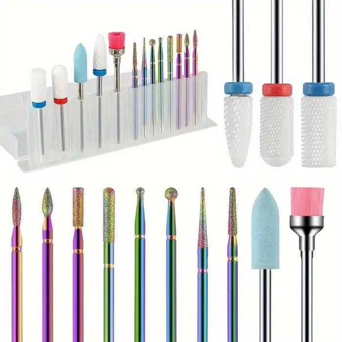 Jeu de forets à ongles professionnels en céramique, lime à ongles électrique pour manucure, pour ong