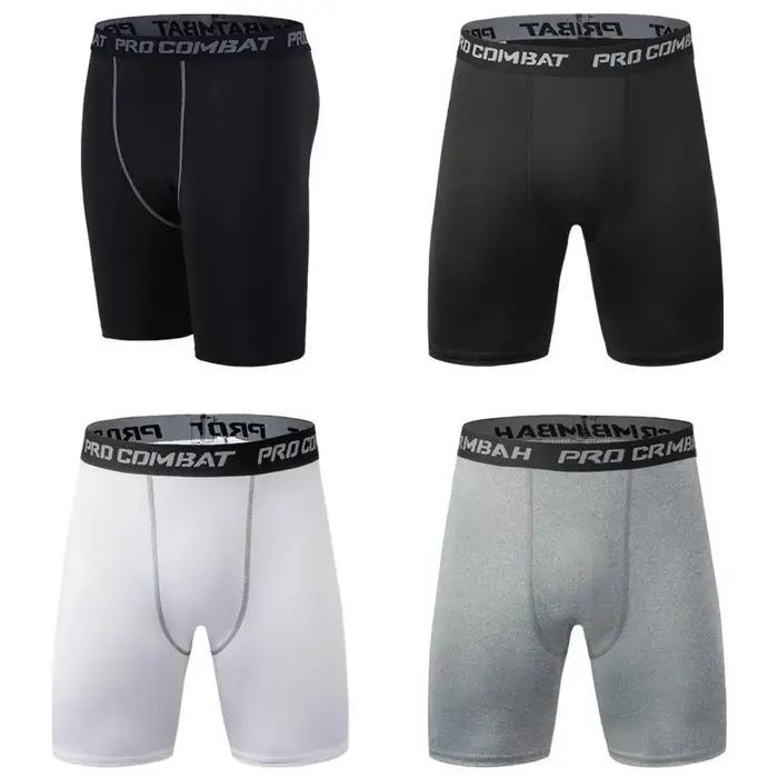 Leggings de sport pour hommes, pantalons de Compression, short quart de basket-ball, séchage rapide,