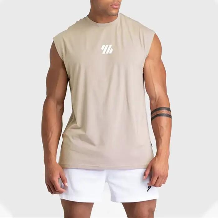 Gilet sport homme sans manches 2025 - Débardeur fitness large épaules séchage rapide maille