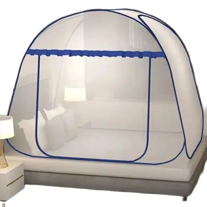 Moustiquaire à yaourt Simple, tente de Camping Portable, auvent de lit Simple et Double pour adulte,