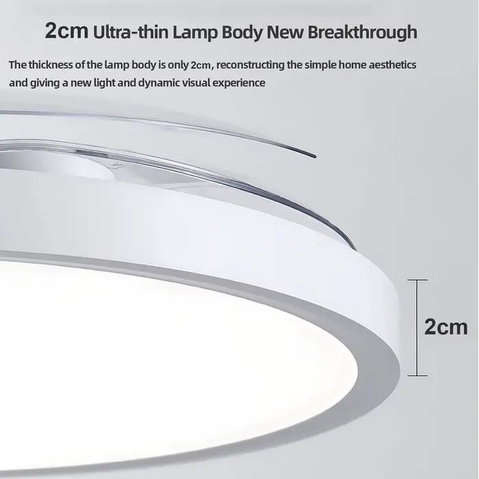 Ventilateur de Plafond Invisible Moderne avec Lumière LED