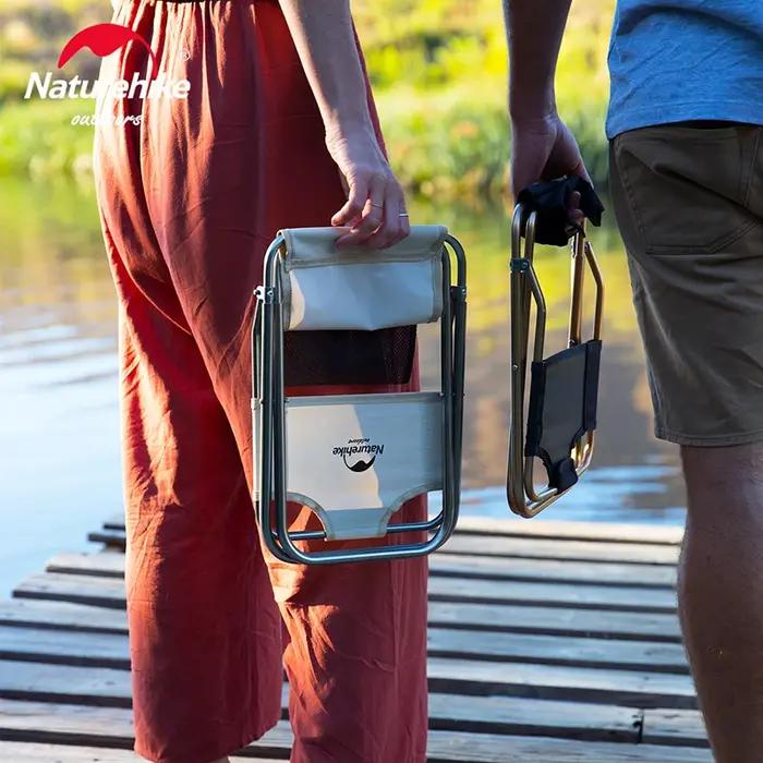 Natureifa-Chaise de plage ultralégère, pliante, portable, avec sac en filet, pour camping, pique-niq