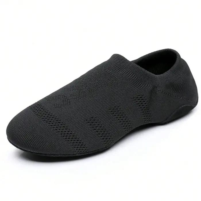 Chaussures danse ballet femme - Pantoufles fond plat souples pour yoga et entraînement intérieur