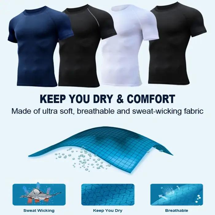 Chemise de Compression à imprimé graphique pour hommes, T-Shirt d'entraînement de gymnastique, de co