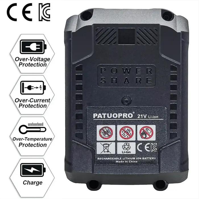 PATUOPRO 18-21V 2.0 4.0 6.0 8.0Ah batterie au Lithium Rechargeable pour Makita 18V clé de forage éle