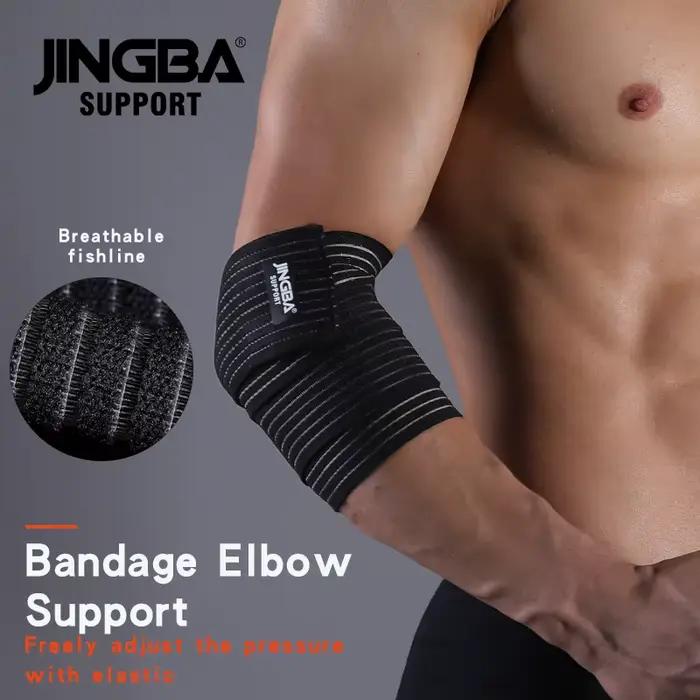 Coudière protectrice en sangles élastiques réglable pour haltérophilie musculation fitness gymnastique entraînement soutien coudières女性举重健身护腕支持带弹性调节防护带适合举重深蹲压腿训练