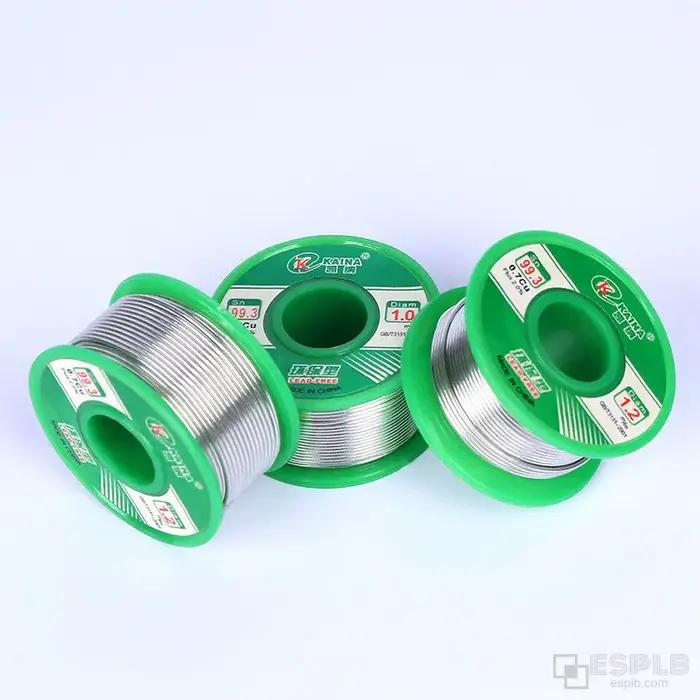 ESPLB-Fil à souder à noyau de colophane, Sn99.3 Cu0.7 50G, sans plomb, 18mm, 0.5mm, 0.6mm, 0.8mm, 1.