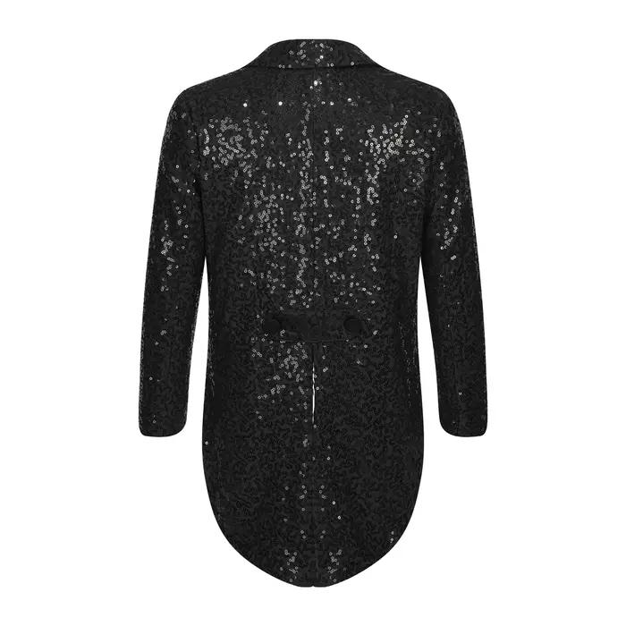Veste de manteau à paillettes pour enfants garçons, coupe classique, smoking avec queues, Blazer bri