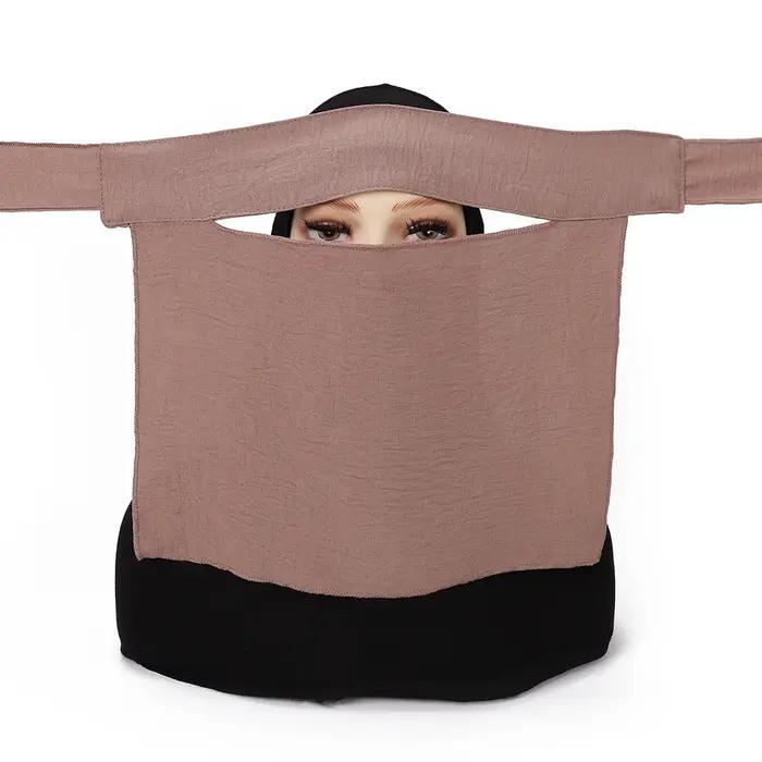 Niqab court pincement oeil respirant Nida Eid Ramadan gros femmes musulmanes Hijab saoudien visage c